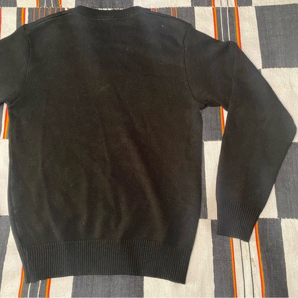 A+ by SAI Black Acrylic V neck Career Apparel pullover Sweater. Thick. Size XS. - Picture 9 of 13